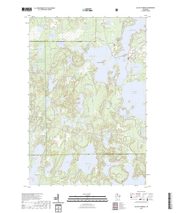 US Topo 7.5-minute map for Lac du Flambeau WI