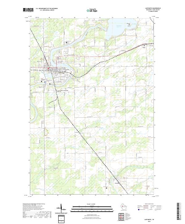 US Topo 7.5-minute map for Ladysmith WI