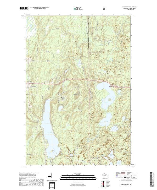 US Topo 7.5-minute map for Lake Lucerne WI