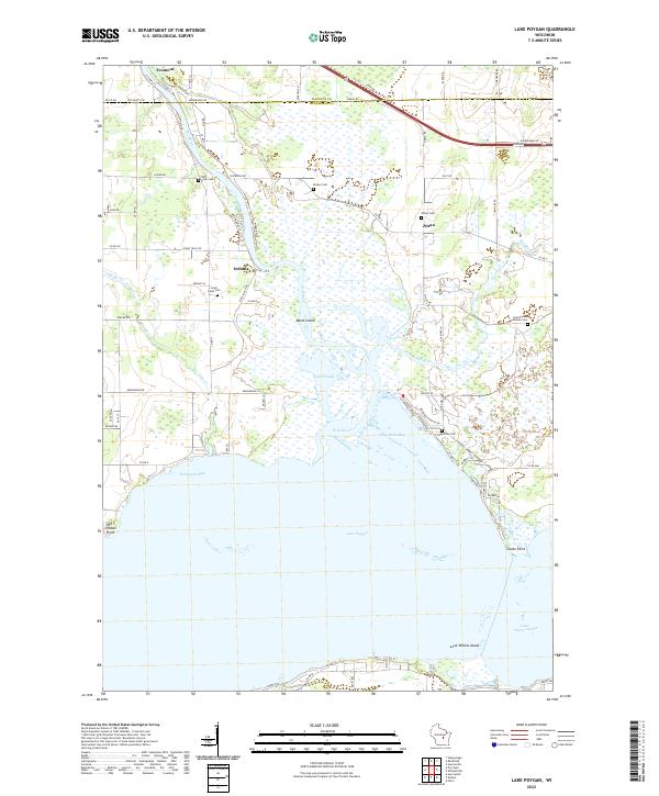 US Topo 7.5-minute map for Lake Poygan WI