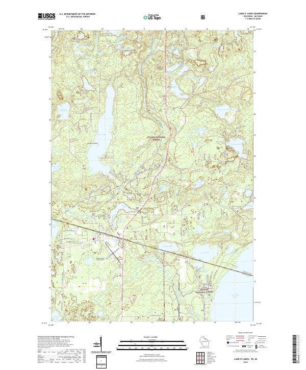 US Topo 7.5-minute map for Land O' Lakes WIMI