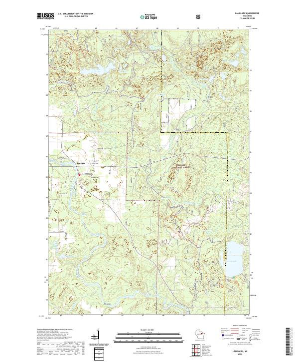 US Topo 7.5-minute map for Langlade WI