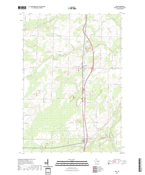 US Topo 7.5-minute map for Lena WI