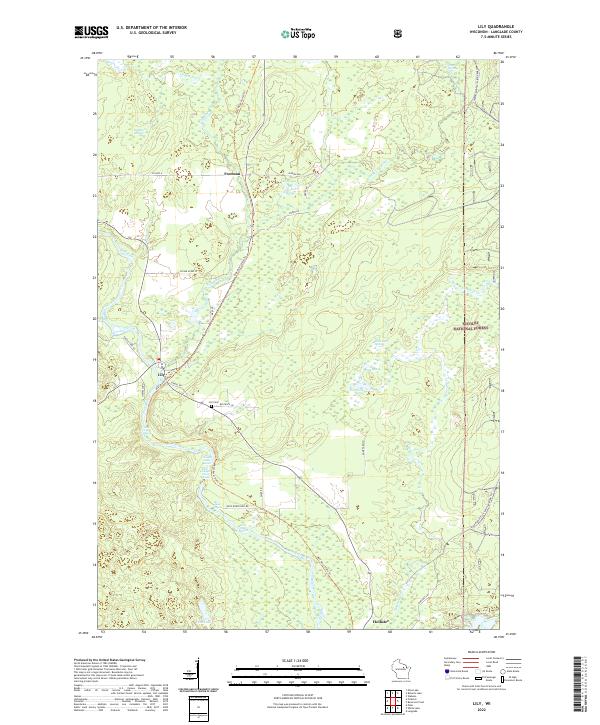 US Topo 7.5-minute map for Lily WI