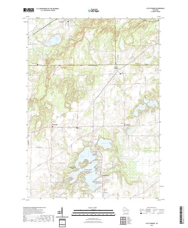 US Topo 7.5-minute map for Little Prairie WI