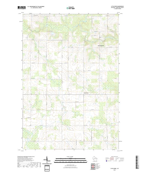 US Topo 7.5-minute map for Little Rose WI