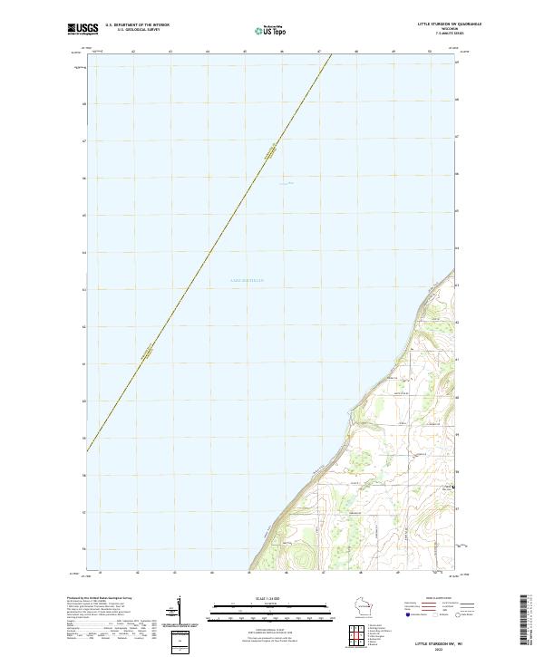 US Topo 7.5-minute map for Little Sturgeon SW WI