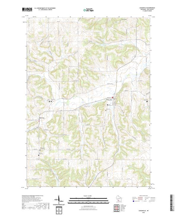 US Topo 7.5-minute map for Loganville WI