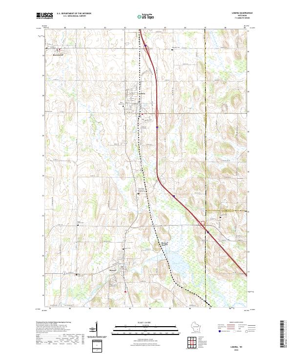 US Topo 7.5-minute map for Lomira WI