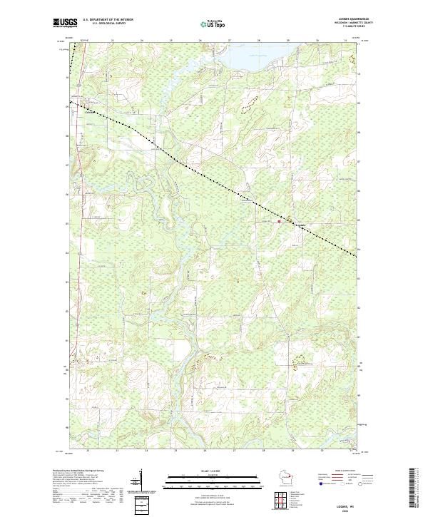 US Topo 7.5-minute map for Loomis WI