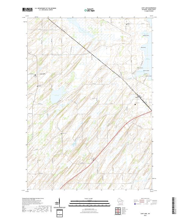 US Topo 7.5-minute map for Lost Lake WI