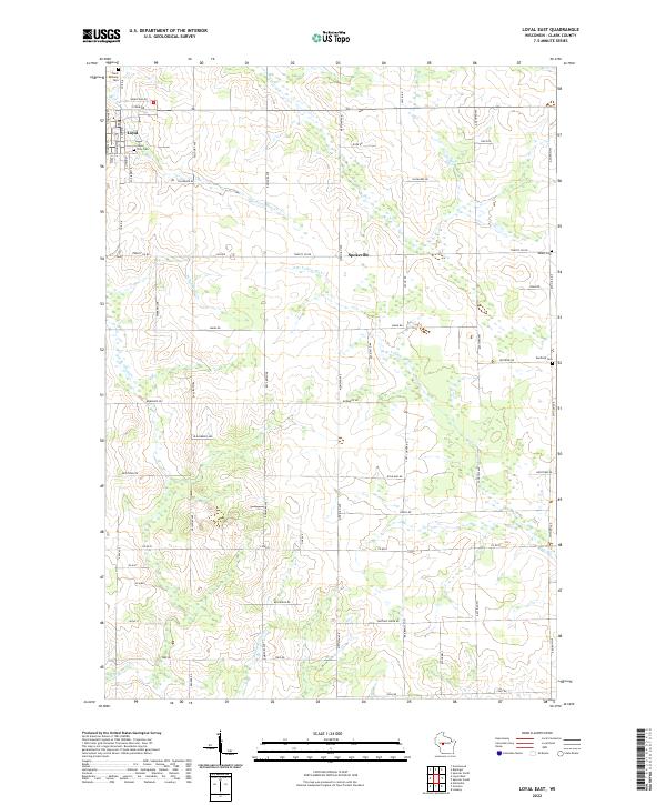 US Topo 7.5-minute map for Loyal East WI