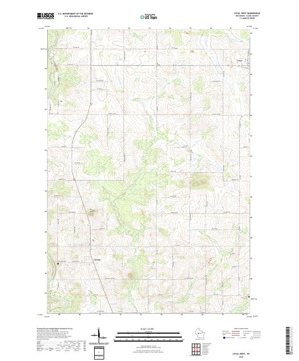 US Topo 7.5-minute map for Loyal West WI