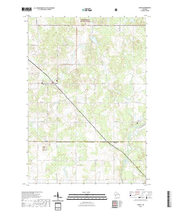 US Topo 7.5-minute map for Lublin WI