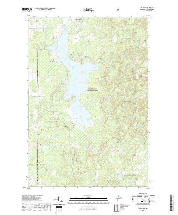 US Topo 7.5-minute map for Lublin NW WI