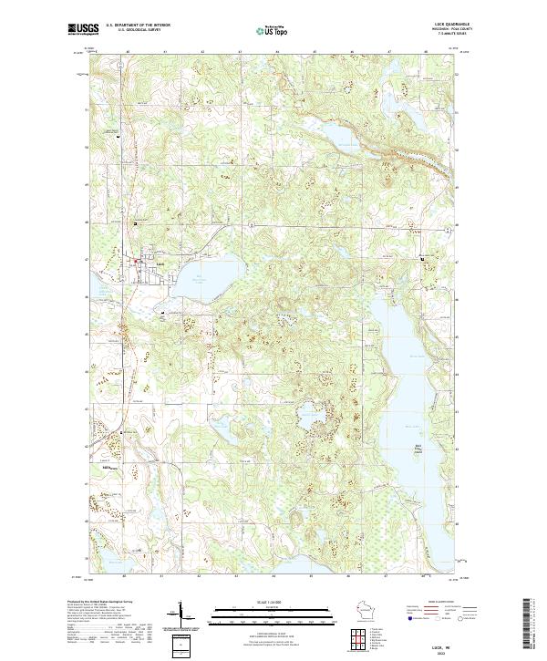 US Topo 7.5-minute map for Luck WI