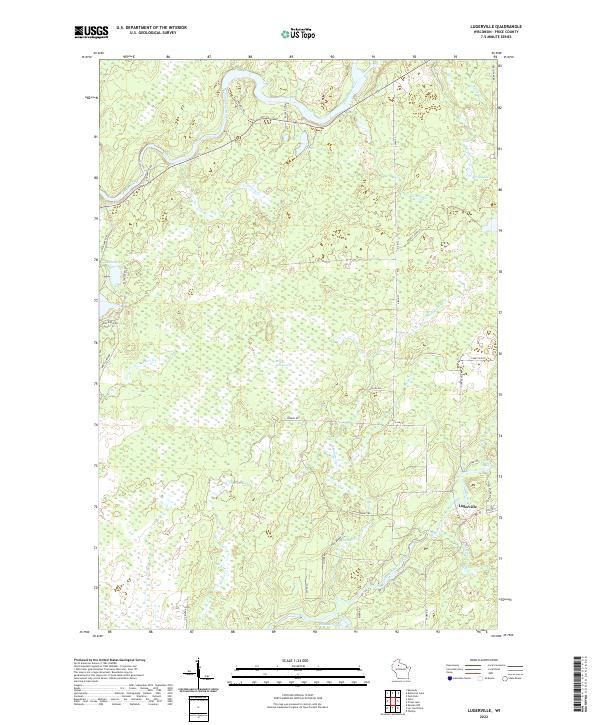 US Topo 7.5-minute map for Lugerville WI