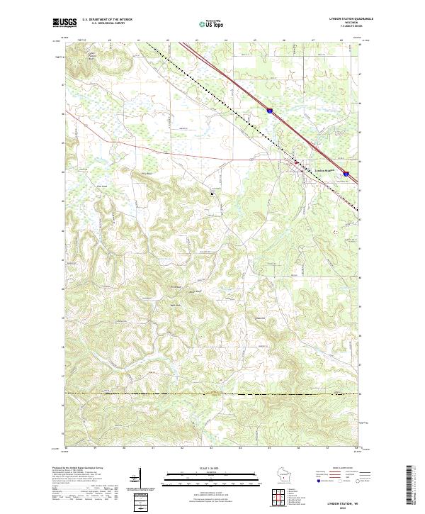 US Topo 7.5-minute map for Lyndon Station WI