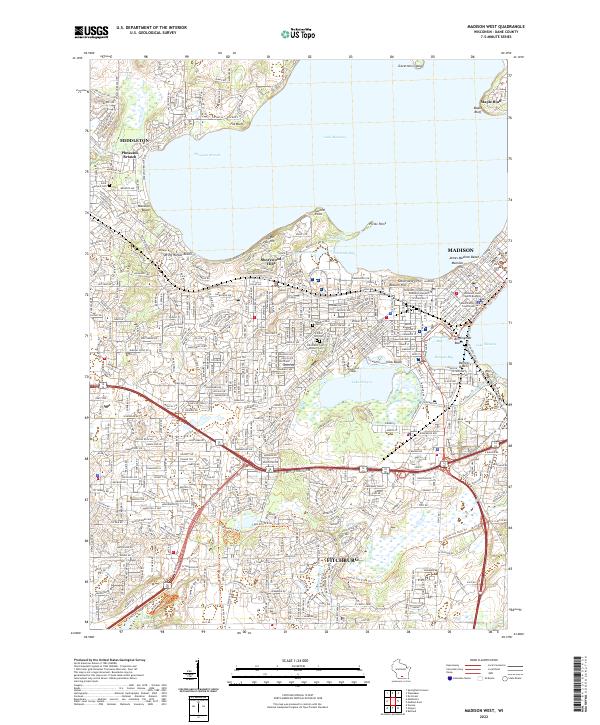 US Topo 7.5-minute map for Madison West WI