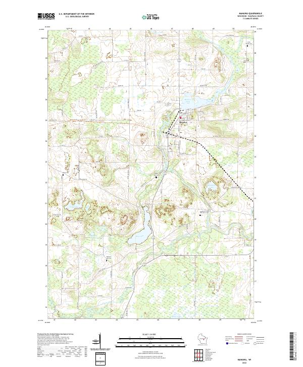 US Topo 7.5-minute map for Manawa WI