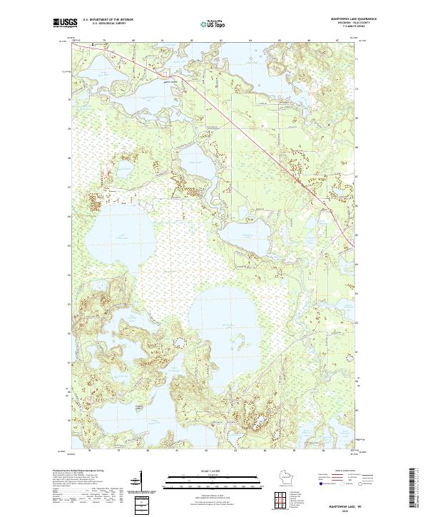 US Topo 7.5-minute map for Manitowish Lake WI