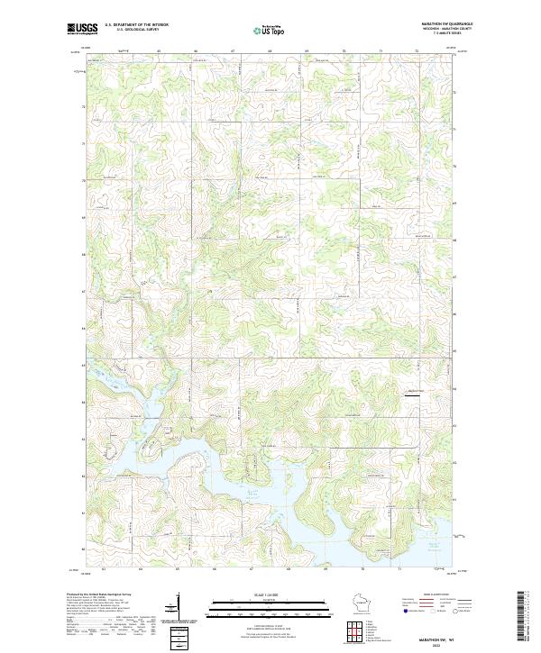 US Topo 7.5-minute map for Marathon SW WI