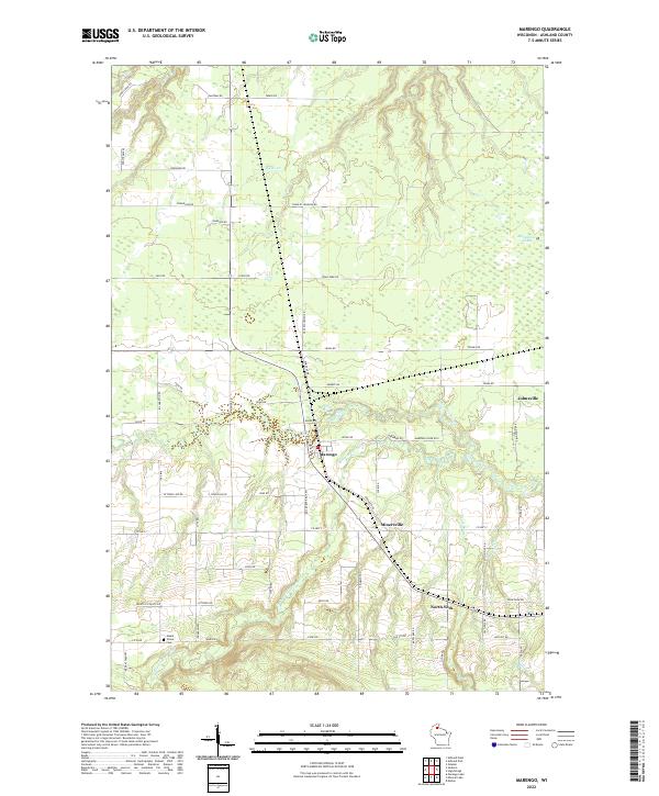 US Topo 7.5-minute map for Marengo WI