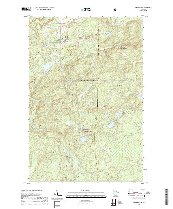 US Topo 7.5-minute map for Marengo Lake WI