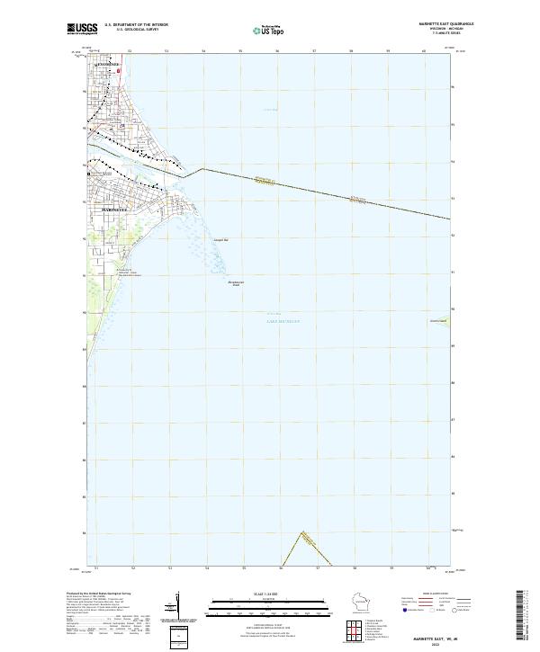 US Topo 7.5-minute map for Marinette East WIMI