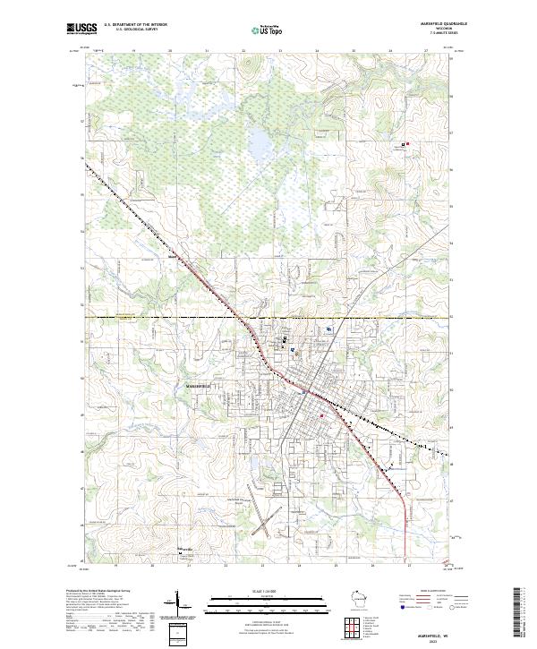 US Topo 7.5-minute map for Marshfield WI