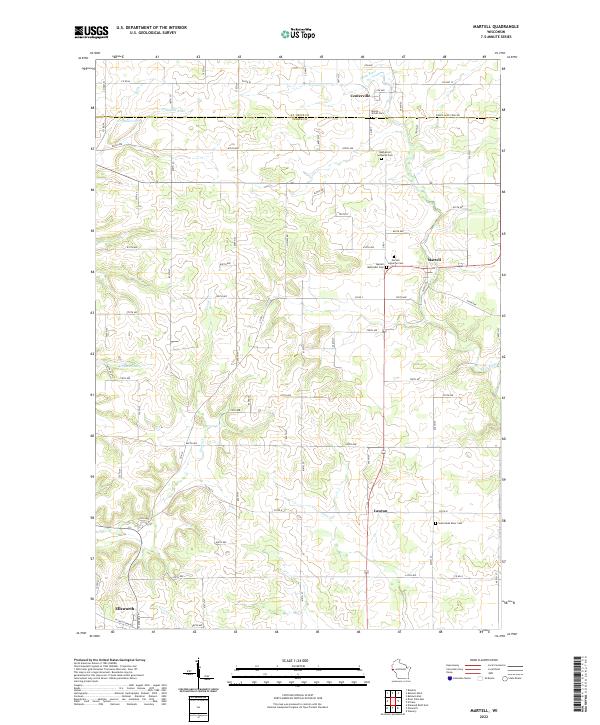 US Topo 7.5-minute map for Martell WI