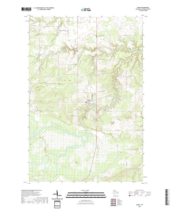 US Topo 7.5-minute map for Mason WI