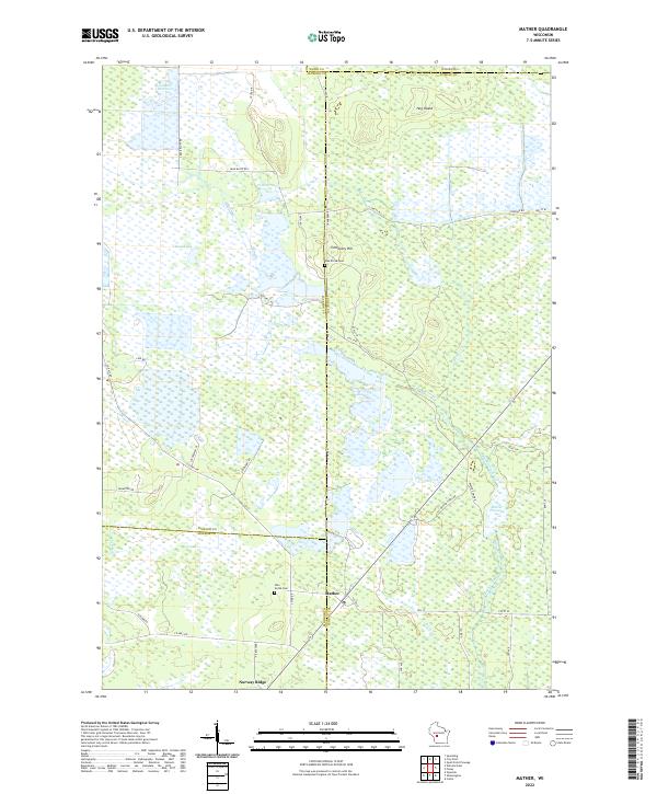 US Topo 7.5-minute map for Mather WI