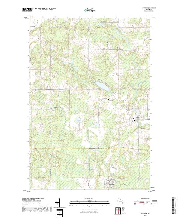 US Topo 7.5-minute map for Mattoon WI