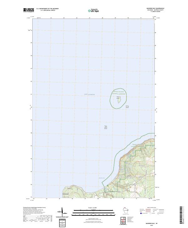 US Topo 7.5-minute map for Mawikwe Bay WI