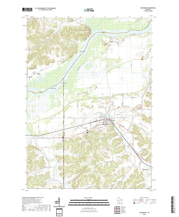 US Topo 7.5-minute map for Mazomanie WI