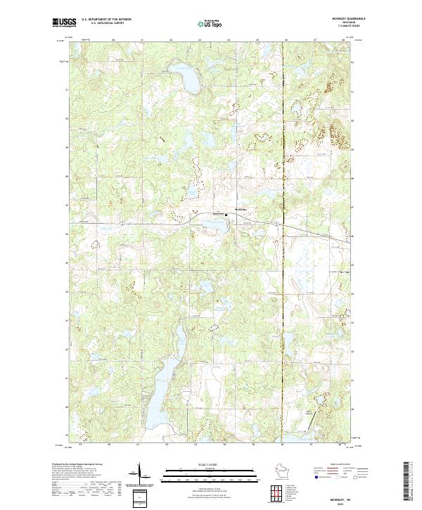 US Topo 7.5-minute map for McKinley WI