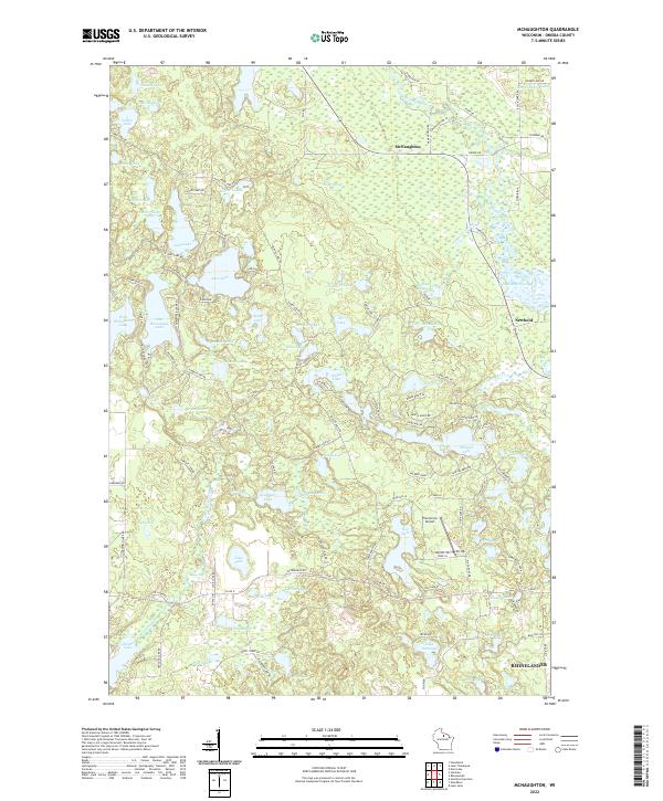 US Topo 7.5-minute map for McNaughton WI