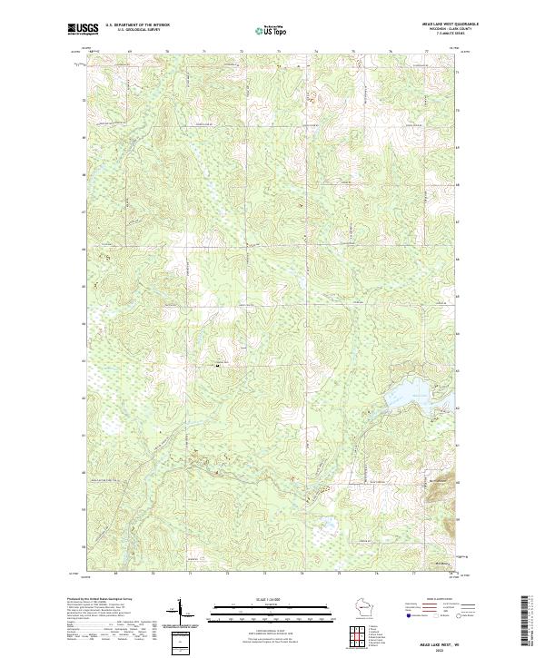 US Topo 7.5-minute map for Mead Lake West WI