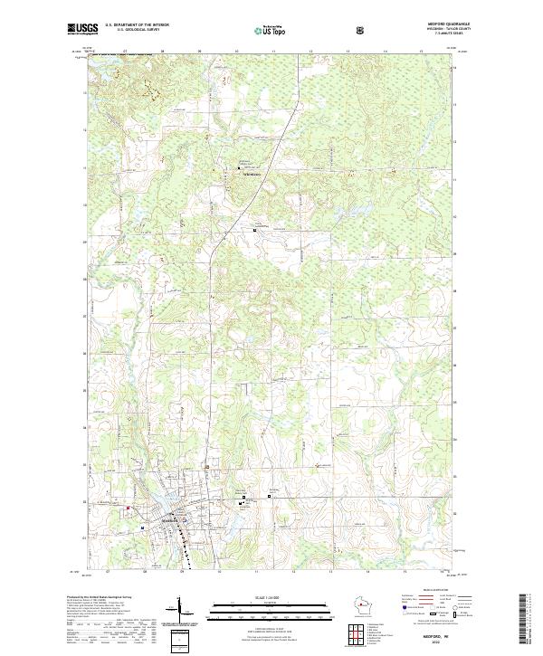 US Topo 7.5-minute map for Medford WI