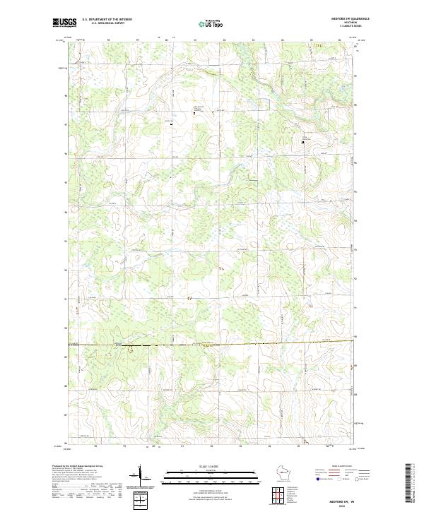 US Topo 7.5-minute map for Medford SW WI