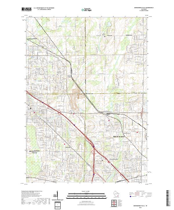 US Topo 7.5-minute map for Menomonee Falls WI