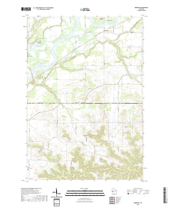 US Topo 7.5-minute map for Meridean WI