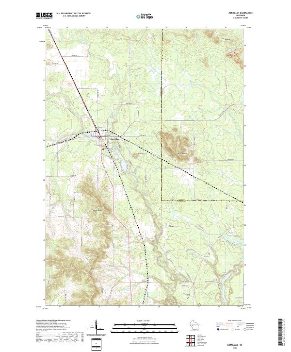 US Topo 7.5-minute map for Merrillan WI