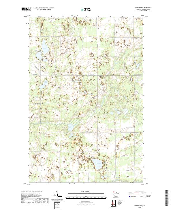 US Topo 7.5-minute map for Metzger Lake WI