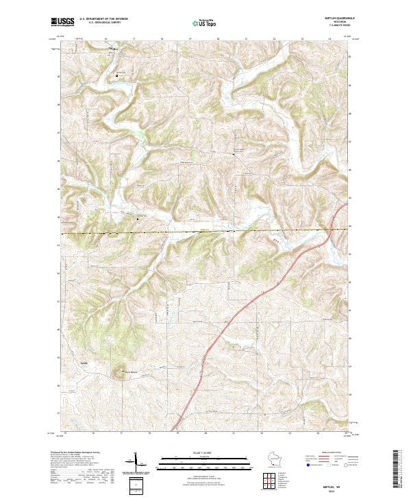 US Topo 7.5-minute map for Mifflin WI