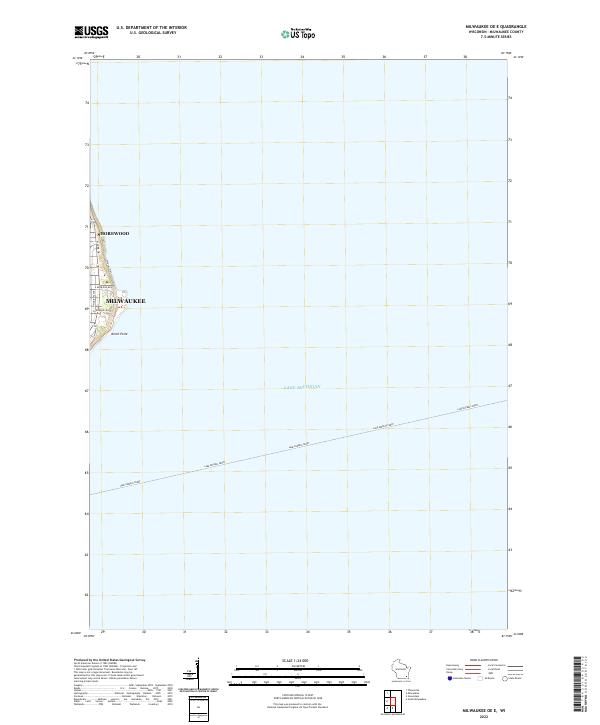 US Topo 7.5-minute map for Milwaukee OE E WI