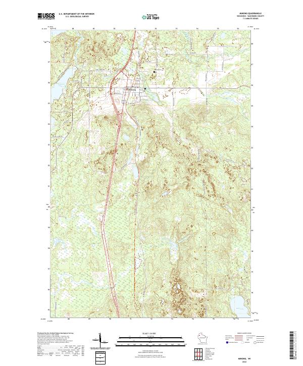 US Topo 7.5-minute map for Minong WI