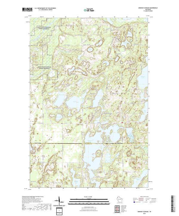 US Topo 7.5-minute map for Minong Flowage WI