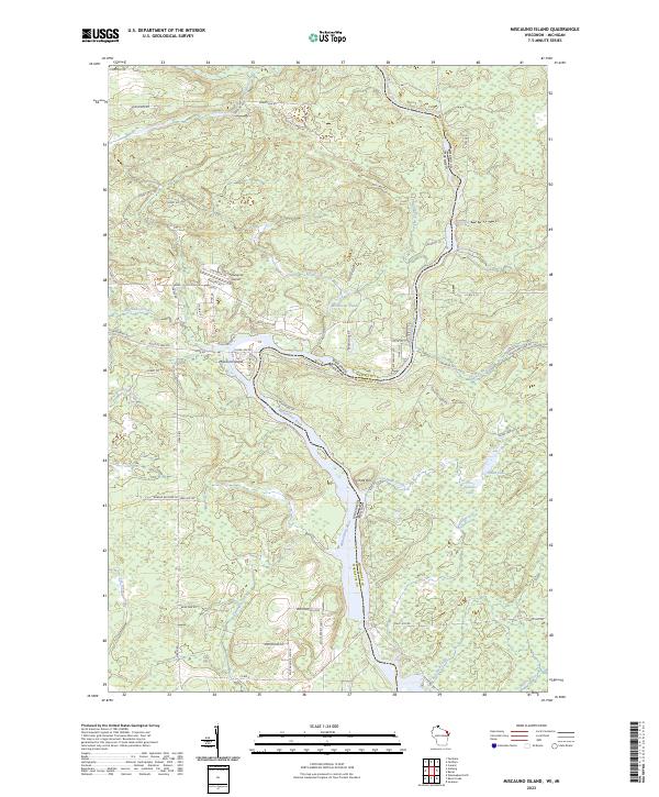 US Topo 7.5-minute map for Miscauno Island WIMI